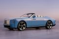 Rolls-Royce Project Nightingale fully electric open-top two-seater finished in Côte d'Azur Blue with 24-inch directional wheels.